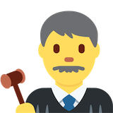 man-judge Emoji twitter