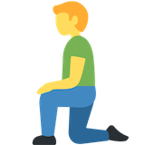 man-kneeling Emoji twitter