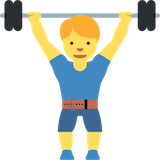 man-lifting-weights Emoji twitter