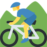 man-mountain-biking Emoji twitter
