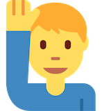 man-raising-hand Emoji twitter