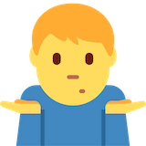 man-shrugging Emoji twitter