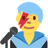 man-singer Emoji twitter