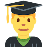 man-student Emoji twitter