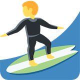 man-surfing Emoji twitter