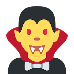 Man Vampire Emoji on Twitter