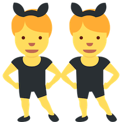 👯‍♂️ Bailarines con orejas de conejo Emoji en Twitter