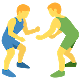 men-wrestling Emoji twitter