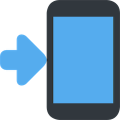 Teléfono con flecha Emoji Twitter
