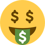 money-mouth-face Emoji twitter