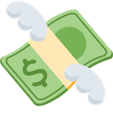 money-with-wings Emoji twitter