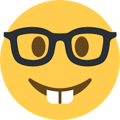 Faccina sorridente con occhiali Emoji Twitter