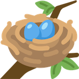nest-with-eggs Emoji twitter