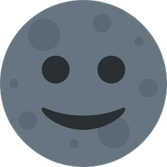 Luna nuova con volto Emoji Twitter