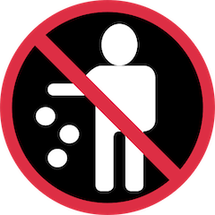 🚯 Prohibido tirar basura Emoji en Twitter