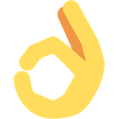 Handzeichen für OK Emoji Twitter
