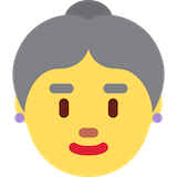 old-woman Emoji twitter