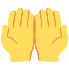 Nach oben zeigende Handflächen Emoji Twitter
