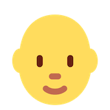 person-bald Emoji twitter