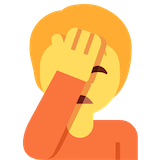 person-facepalming Emoji twitter