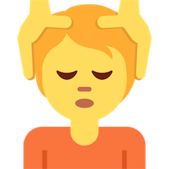Persona che riceve un massaggio alla testa Emoji Twitter