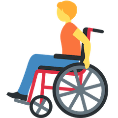 Человек в ручном кресле-коляске Эмодзи в Twitter
