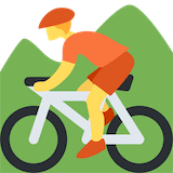 person-mountain-biking Emoji twitter