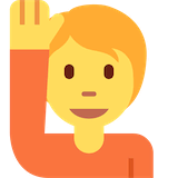 person-raising-hand Emoji twitter
