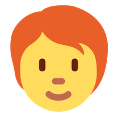 Person mit rotem Haar Emoji Twitter