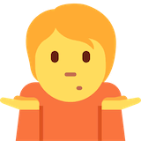 person-shrugging Emoji twitter