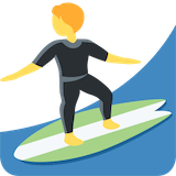person-surfing Emoji twitter