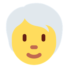 Person: White Hair Emoji on Twitter