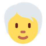 person-white-hair Emoji twitter