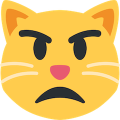 Cara de gato enfadado Emoji Twitter