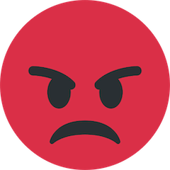 Cara vermelha zangada Emoji Twitter