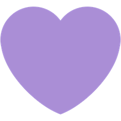 Coração roxo Emoji Twitter