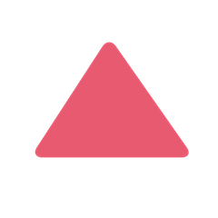 Triângulo vermelho apontado para cima Emoji Twitter