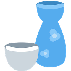 Sake-Flasche und -Tasse Emoji Twitter