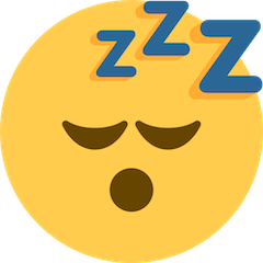 Cara durmiendo Emoji Twitter