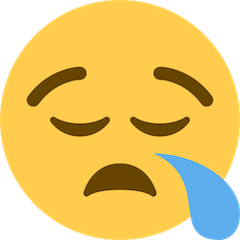Faccina assonnata Emoji Twitter