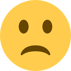Gesicht mit leicht gerunzelter Stirn Emoji Twitter