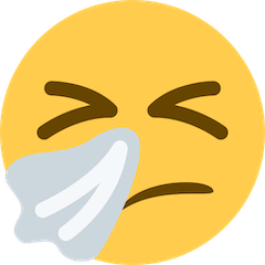 Cara estornudando Emoji Twitter