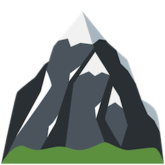Montanha com o topo coberto de neve Emoji Twitter