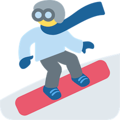 Praticante de snowboard Emoji Twitter