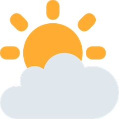 Sun Behind Cloud Emoji on Twitter