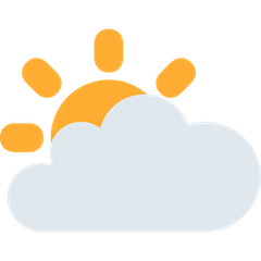 🌥️ Sonne hinter großer Wolke Emoji auf Twitter