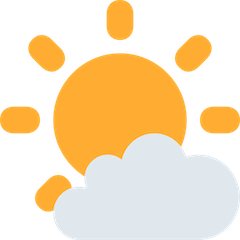 Sole dietro a una piccola nuvola Emoji Twitter