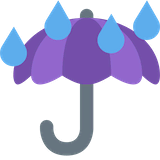 umbrella-with-rain-drops Emoji twitter