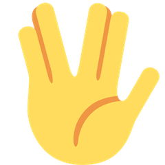 🖖 Hand mit gespreiztem Mittel- und Ringfinger Emoji auf Twitter