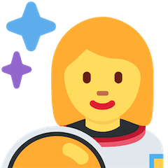 Astronauta donna Emoji Twitter